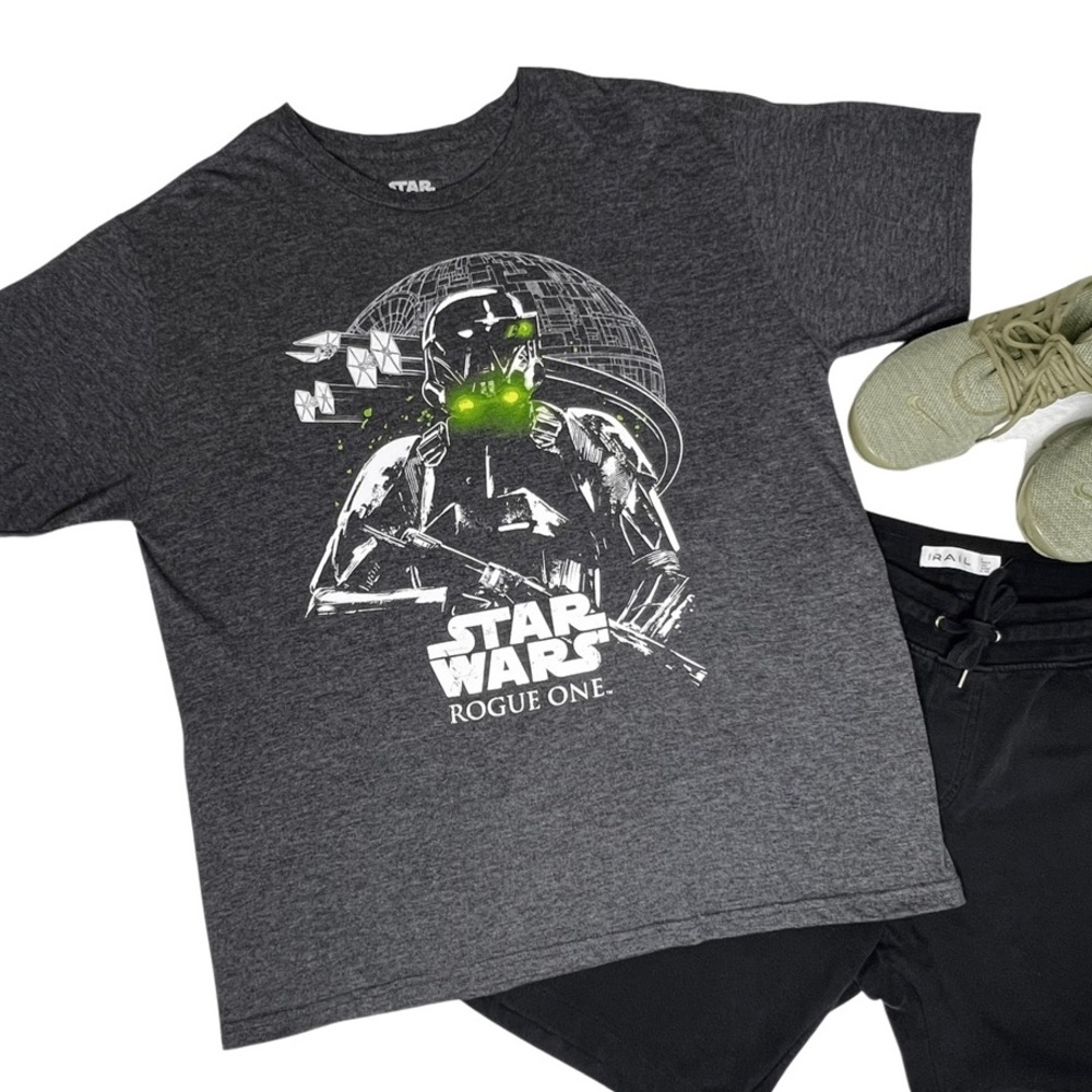 Star Wars Rogue One Tee Charcoal Gray XL EUC Death Trooper